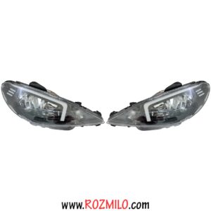 چراغ جلو اسپرت نگین مدل 01-206 مناسب برای پژو 206 بسته 2 عددی