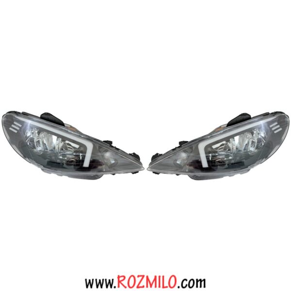 چراغ جلو اسپرت نگین مدل 01-206 مناسب برای پژو 206 بسته 2 عددی