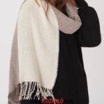 شال دخترانه کرم قهوه ای ADDAX