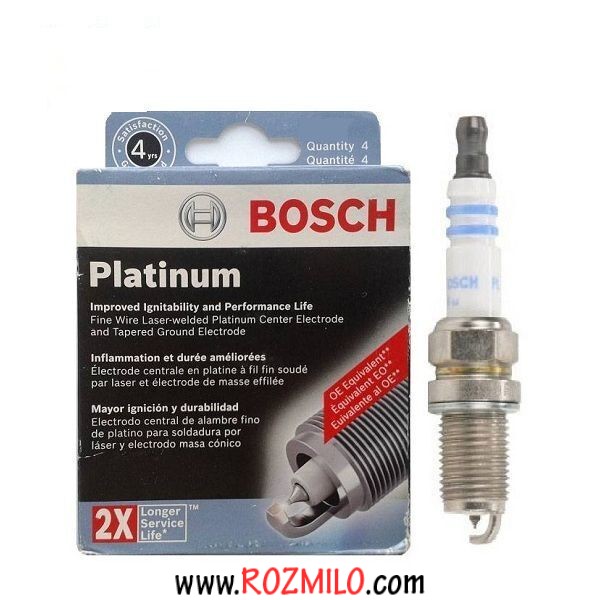 شمع خودرو بوش آلمان مدل Platinum 2X سوزنی بسته 4 عددی