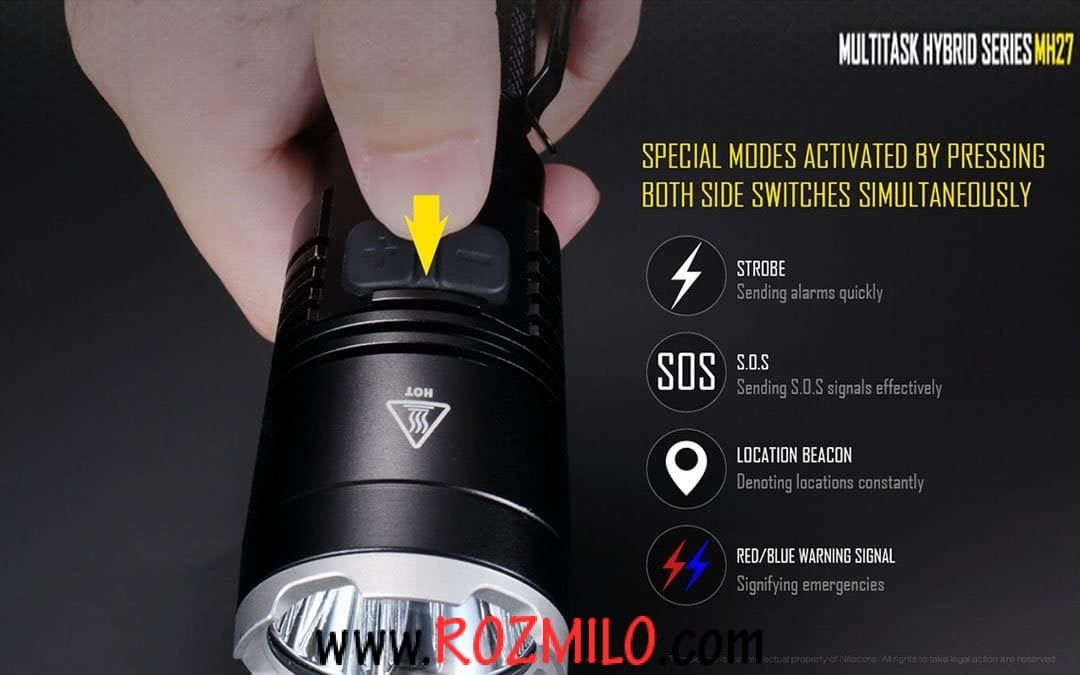 چراغ قوه شکاری مدل Nitecore MH27 1000Lm