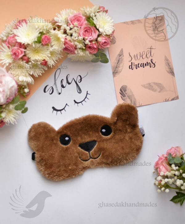 چشمبند فانتزی خواب طرح خرس مهربان