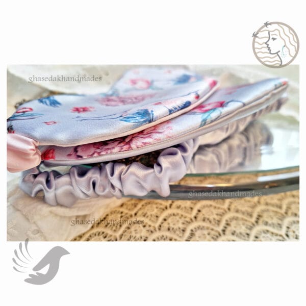 چشمبند خواب ساتن ابریشم طرح پرنده خوشبختی