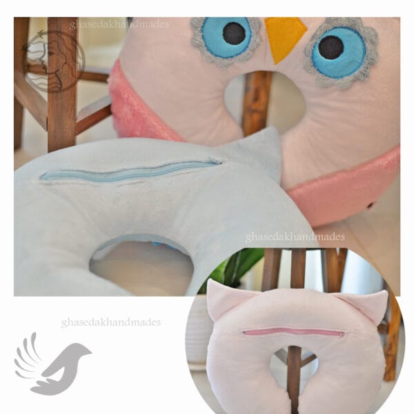 بالشت دورگردنی فانتزی طرح جغد دانا