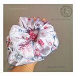 کش اسکرانچی ساتن ابریشم طرح پرنده خوشبختی