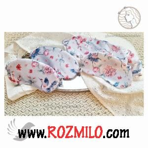 چشمبند خواب ساتن ابریشم طرح پرنده خوشبختی