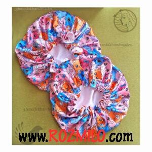 کلاه خواب دو رو ساتن ابریشم طرح ملوسک