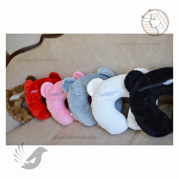 بالشت دور گردنی ساده طرح خرس نرمک