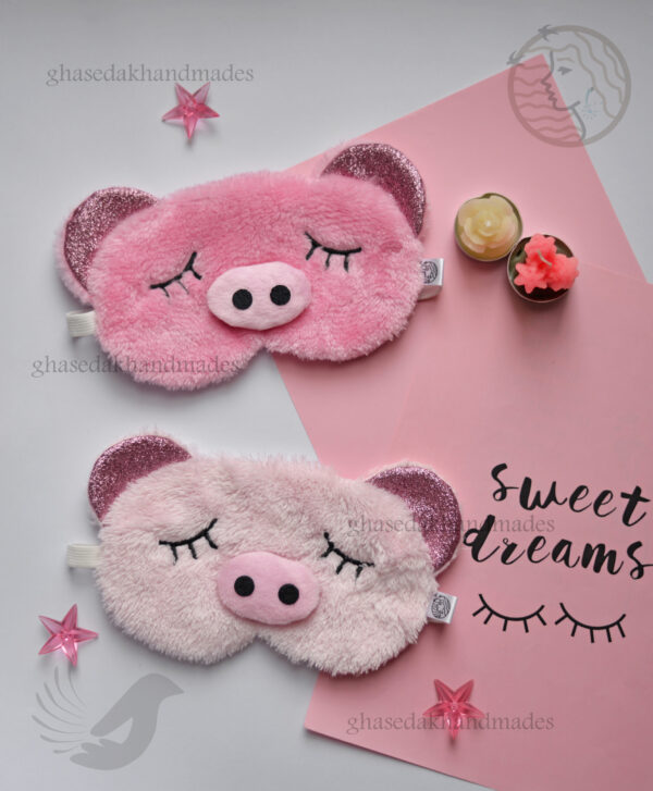 چشمبند فانتزی خواب طرح خوک خپل