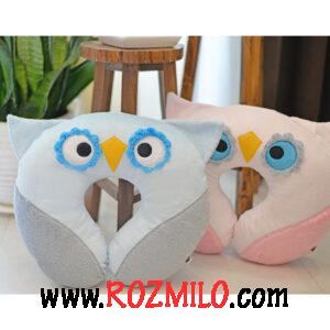 بالشت دورگردنی فانتزی طرح جغد دانا