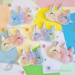 چشمبند فانتزی خواب طرح تکشاخ رویایی(آبرنگی)