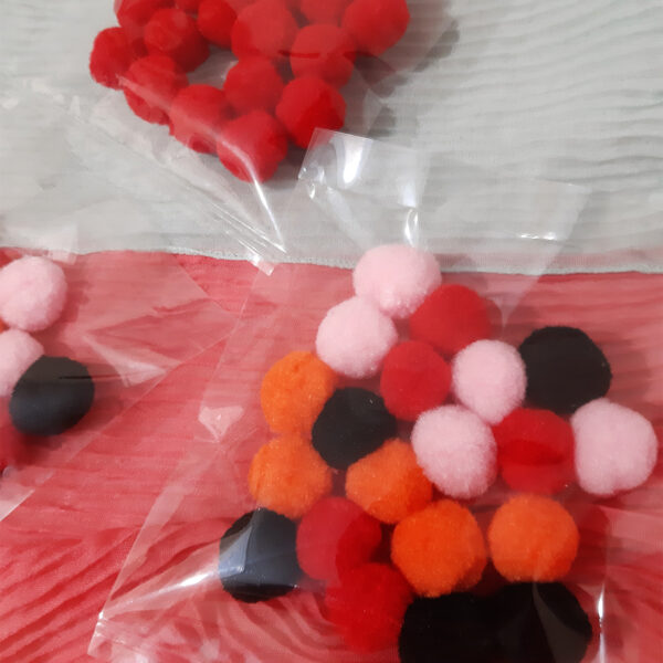 توپک پوم پوم بسته 20 عددی