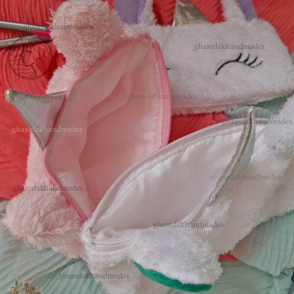 جامدادی و کیف لوازم شخصی فانتزی عروسکی طرح تکشاخ