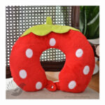 بالشت دور گردنی فانتزی طرح توت فرنگی