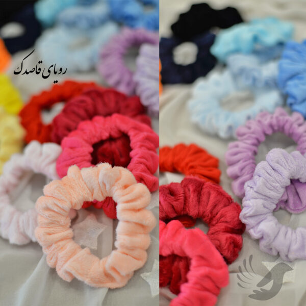 کش اسکرانچی مو سر مخمل رنگی رنگی