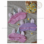 چشم بند فانتزی خواب طرح تکشاخ آبرنگی مخمل