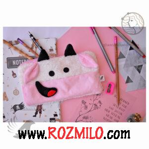 جامدادی و کیف لوازم شخصی فانتزی عروسکی طرح گاو بازیگوش