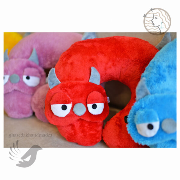 ست 2 عددی چشمبند و بالشت دورگردنی پشمک میرزا