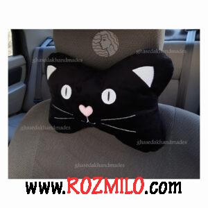 بالشت پشت گردنی فانتزی ماشین طرح گربه سیاه