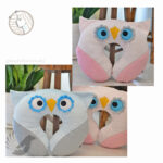 بالشت دورگردنی فانتزی طرح جغد دانا