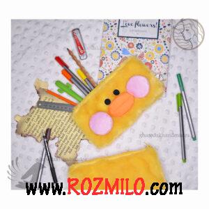 جامدادی و کیف لوازم شخصی فانتزی عروسکی طرح جوجه اردک