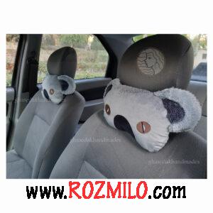 بالشت پشت گردنی فانتزی ماشین طرح کوالا مخمل