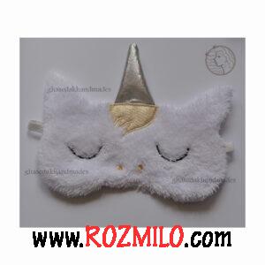 چشم بند فانتزی خواب طرح تکشاخ کاکل طلا